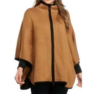 NWOT Anne Klein Zip Front Cape. Coastal Grandma,  Outdoor,  Chic Wrap